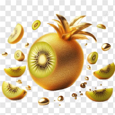 A Kiwi Fruit Cut In Half Kiwi Fruit Cut Png Transparent Image And