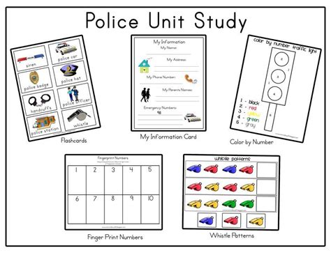 Police Unit Flashcards My Information We Will Use This To Talk About