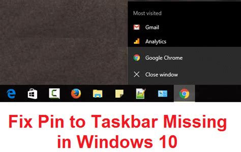 Fix Pin To Taskbar Missing In Windows Troubleshooter