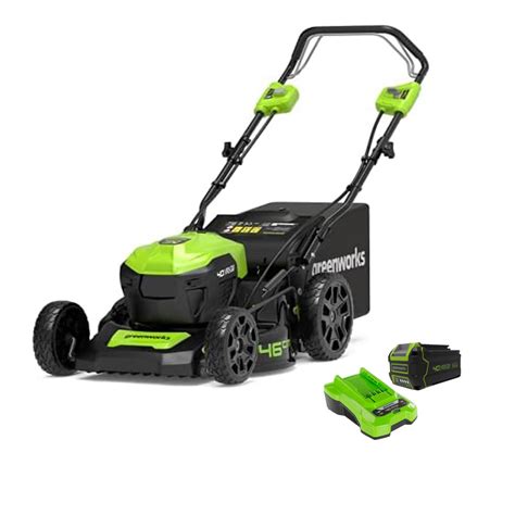 Greenworks 40v 46cm Lawnmower With 4ah Battery And Charger Machine Mart Machine Mart