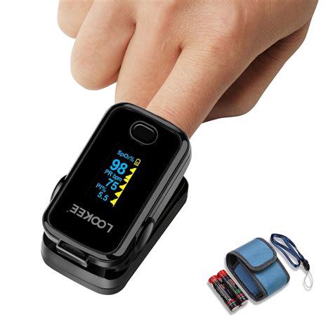 Lookee® A310l Black Premium Finger Pulse Oximeter Fingertip Blood