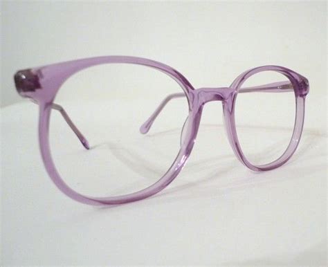 Vintage 80s Lavender Preppy Eyeglasses Frames Lilac Violet Big Horn Rimmed Lilac Eye Vintage