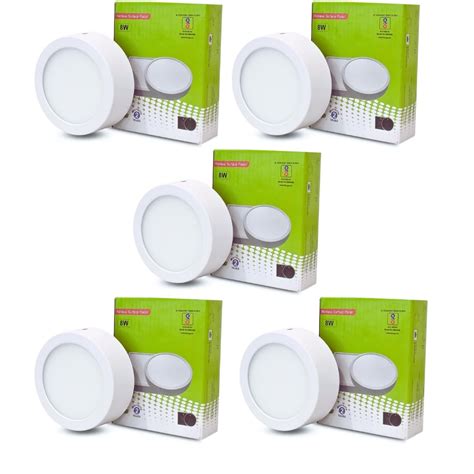 Buy D Mak 8 Watt Rimless Full Glow Round LED Surface Panel Light