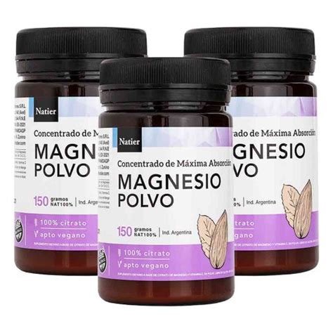 Pack 3 Natier Magnesio Citrato En Polvo Farmacia Leloir Tu Farmacia