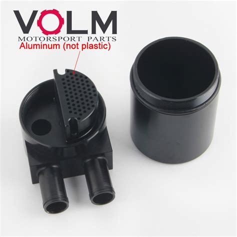 Black Aluminum Alloy Reservior Oil Catch Can Tank Grandado