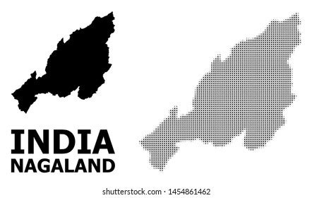 Halftone Solid Map Nova Scotia Province Stock Vector Royalty Free