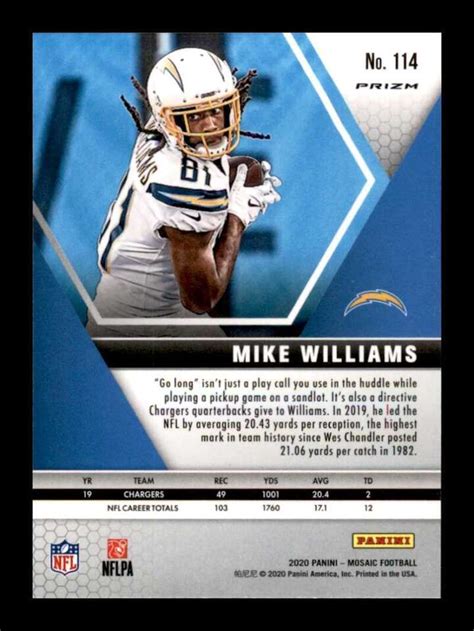 Panini Mosaic Pink Camo Prizm Mike Williams Los Angeles