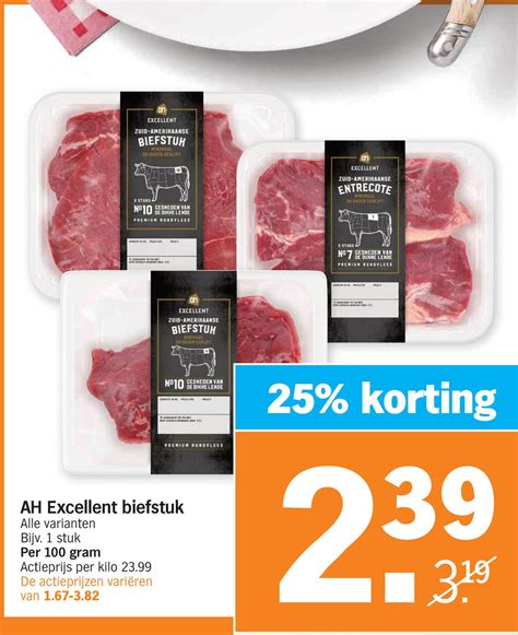 Ah Excellent Biefstuk Alle Varianten Bijv Stuk Aanbieding Bij Albert