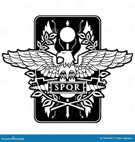 Logo of the Roman eagle. stock vector. Illustration of style - 130044887