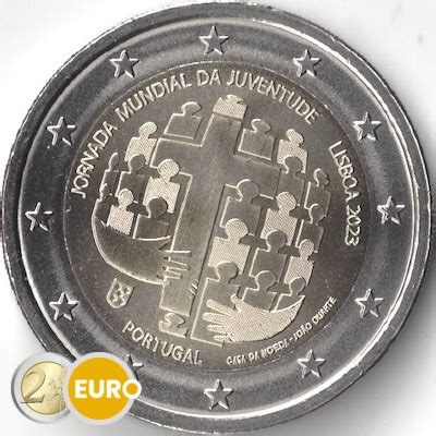 2 euros Portugal 2023 Journée mondiale de la jeunesse Lisbonne UNC