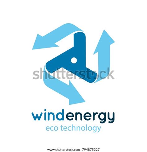 Wind Energy Logo Concept Blue Swirl Stock Vector Royalty Free 794875327 Shutterstock