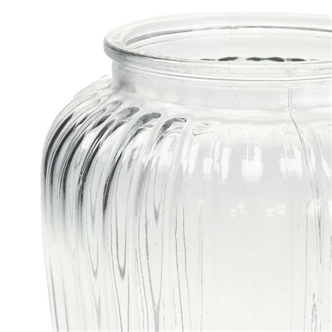 Floristik Be Vase En Verre Nervur Cm H Cm