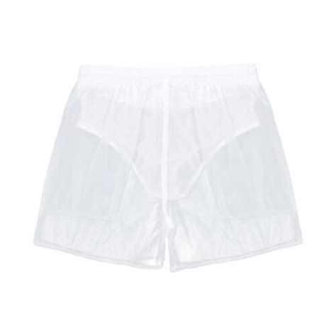 Herren Durchsichtige Boxershorts Kordelzug Schnell Trocknende