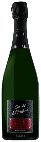 N V Sadi Malot Cuvée d Origine Chardonnay Brut Champagne Premier Cru