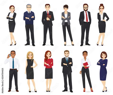 Business People Office Workers Set Isolated Vector Illustration Vector