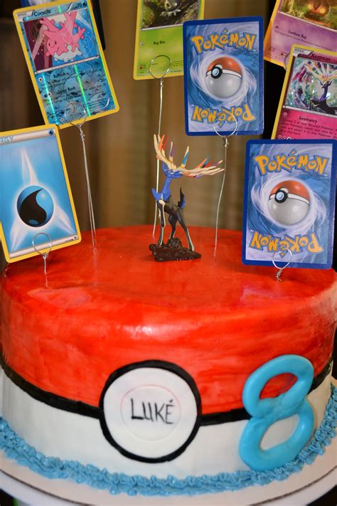 Pokemon Birthday Cake With Trading Cards Sue Ann S Custom Treats