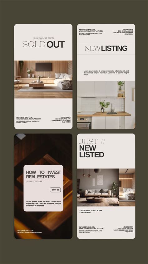 65 Real Estate Instagram Story For Canva Luxury Realtor Templates