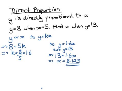 Direct Proportion Example Math Showme