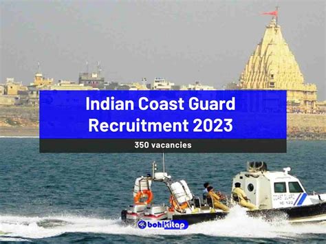 Indian Coast Guard Recruitment 2023 Forms Are Now Open For 350 Posts