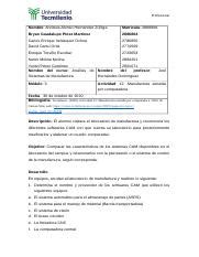 Analysis Of Computer Aided Manufacturing Systems Activity Course