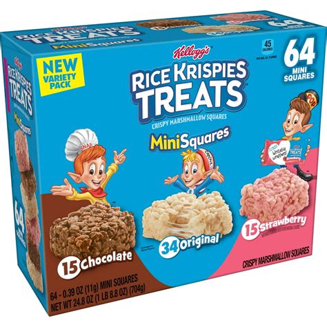 Kelloggs Rice Krispies Treats Mini Squares Crispy Marshmallow Squares