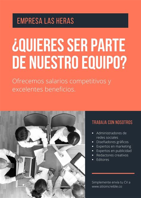 Plantillas De Anuncios Para Vacantes De Empleo Gratis Canva