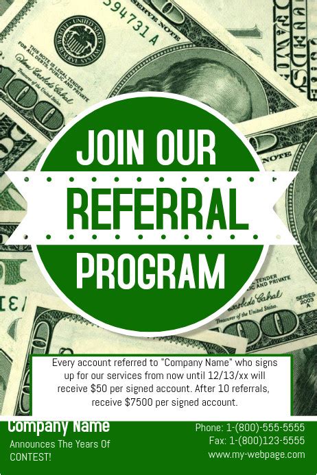 Referral Program Flyer Template Williamson