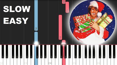 Wham Last Christmas Slow Easy Piano Tutorial Youtube