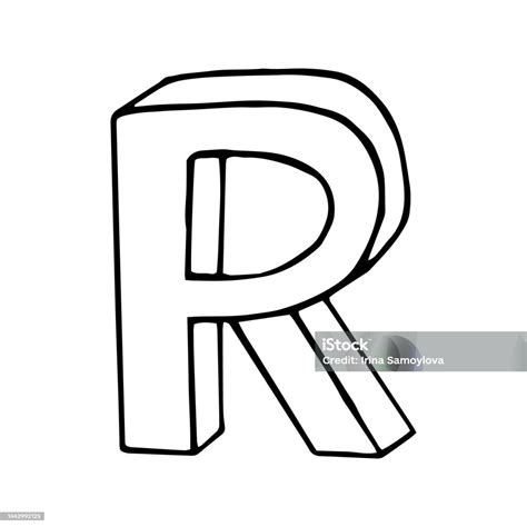 Letter R Hand Drawn In Doodle Style Stock Illustration Download Image Now Alphabet