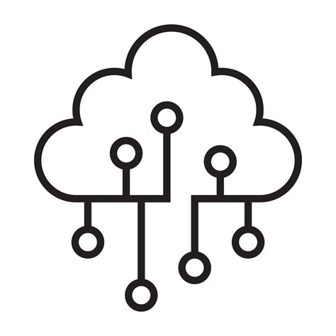 Internet Of Things Icon Vector Cloud Service Sign For Graphic Design