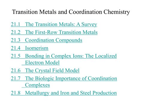 Transition Metals And Coordination Compounds