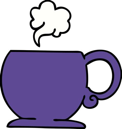 Quirky Hand Drawn Cartoon Hot Drink 10721348 Vector Art At Vecteezy