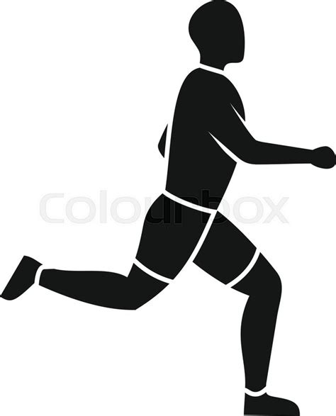 Running Sportsman Icon Simple Stock Vector Colourbox