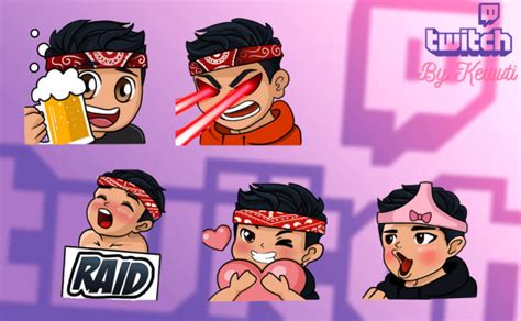 Create Cute Custom Chibi Twitch Emotes And Badges By Keuwti Fiverr