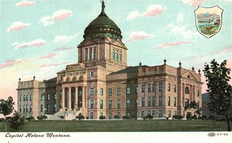 Vintage Postcard S The State Capitol Building Helena Montana Mt