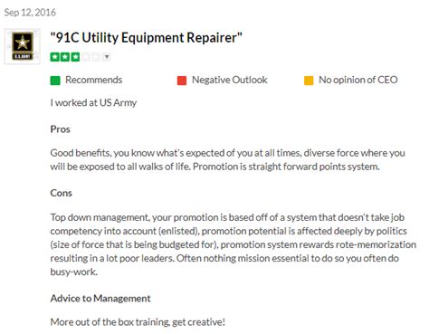 Army Utilities Equipment Repairer (MOS 91C): 2019 Career Details