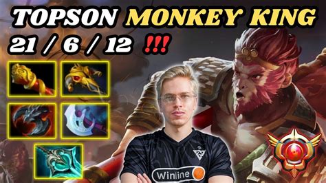 Topson Monkey King Midlane Grandmaster Tier Ez Game Godlike By