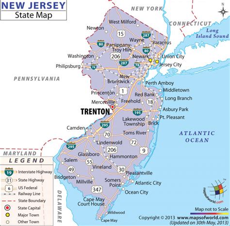 Map Of New Jersey And Surrounding States - Printable Map