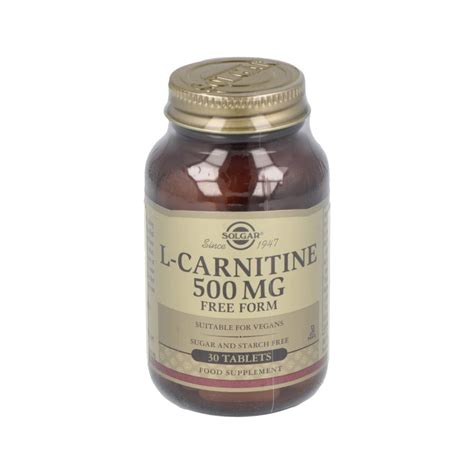 Comprar Solgar L Carnitina 500 Mg 30 Comprimidos Al Mejor Precio