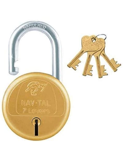 With Key Godrej Nav Tal 7 Levers 4 Keys Padlock Main Door Padlock