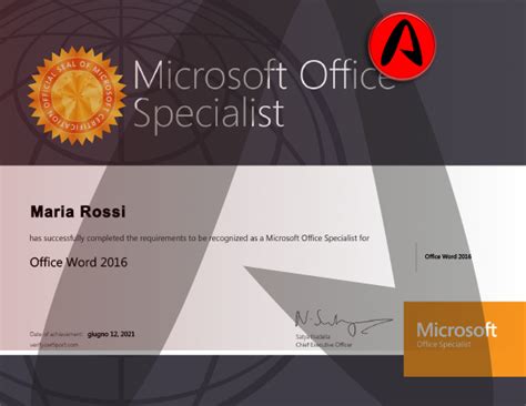 Certificazione MOS Certificazione Microsoft OFFICE Specialist