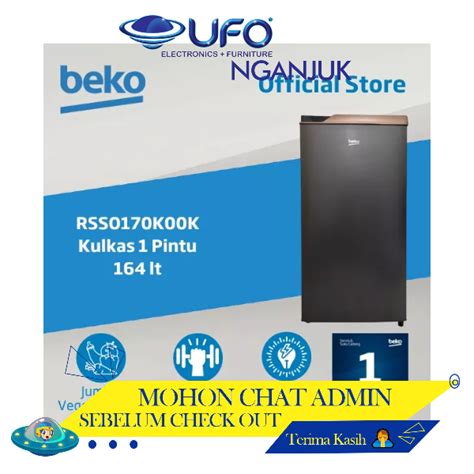 Jual Beko Kulkas 1 Pintu 164 Liter Dark Inox RSSO170K00K Shopee Indonesia