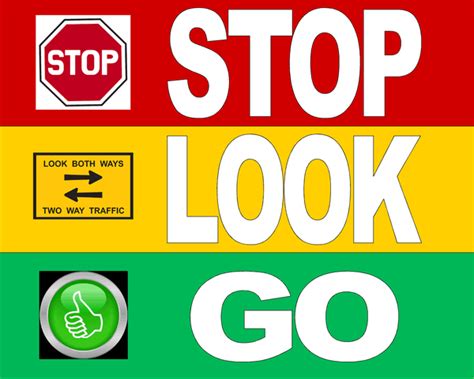 Stop Look Go Floor Sign – Industrial Floor Tape