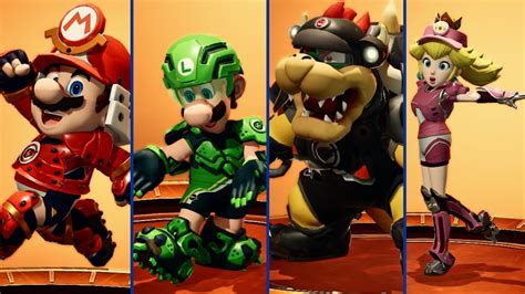 Mario Strikers Battle League Gear Set Showcase All Characters