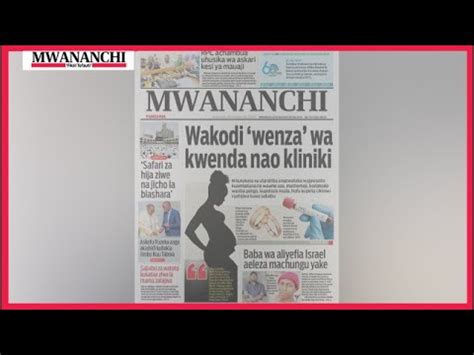 LIVE MWANANCHI MORNING Wakodi Wenza Wa Kwenda Nao Kliniki YouTube