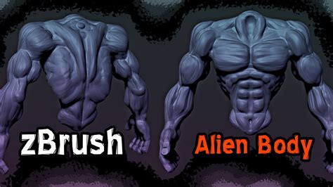 ZBrush Sculpting Muscular Alien Body YouTube