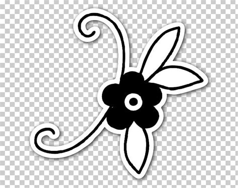 Line Art Body Jewellery Flower White Png Clipart Artwork Black And