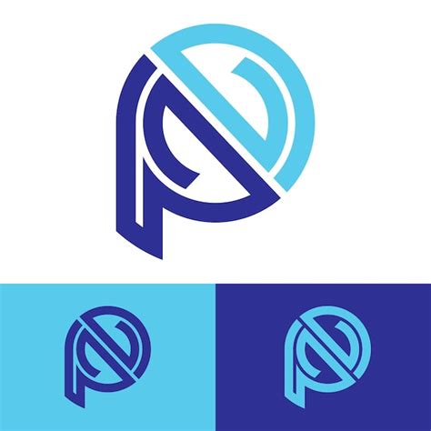 El logotipo del monograma de las letras del alfabeto PN NP P y N diseño