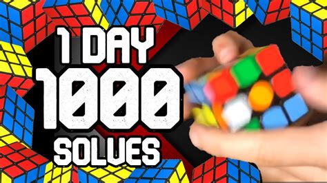 1000 Rubiks Cubes Solved In One Day Challenge Youtube