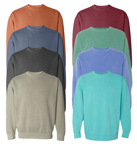 Irregular Comfort Colors Crew Neck Sweatshirt - Assorted Colors, Large